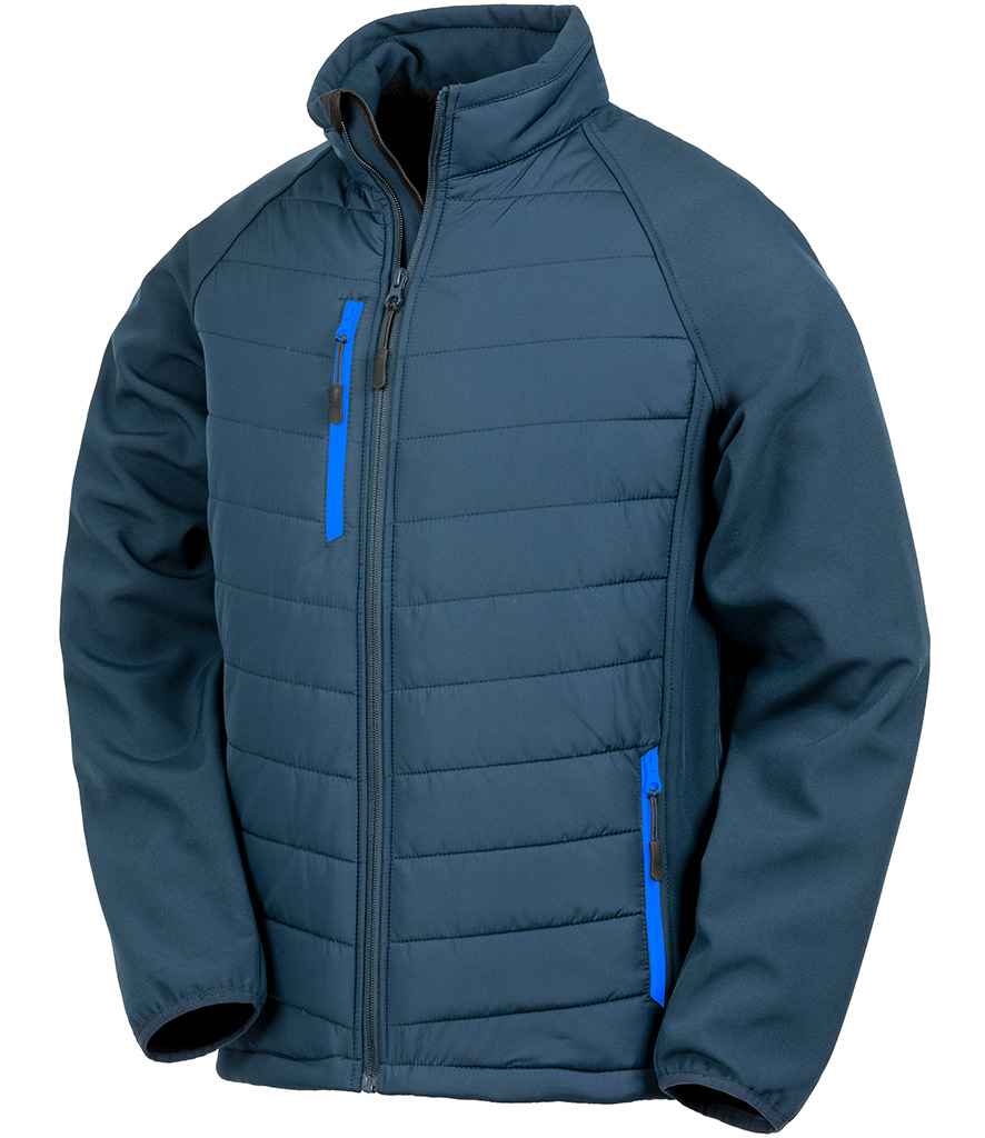 Result Genuine Recycled Compass Padded Jacket Navy/Royal Blue
