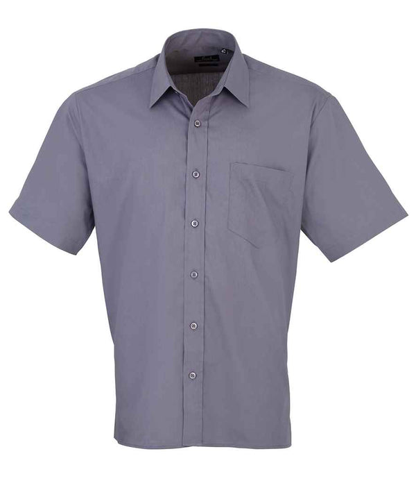 Premier Short Sleeve Poplin Shirt Steel