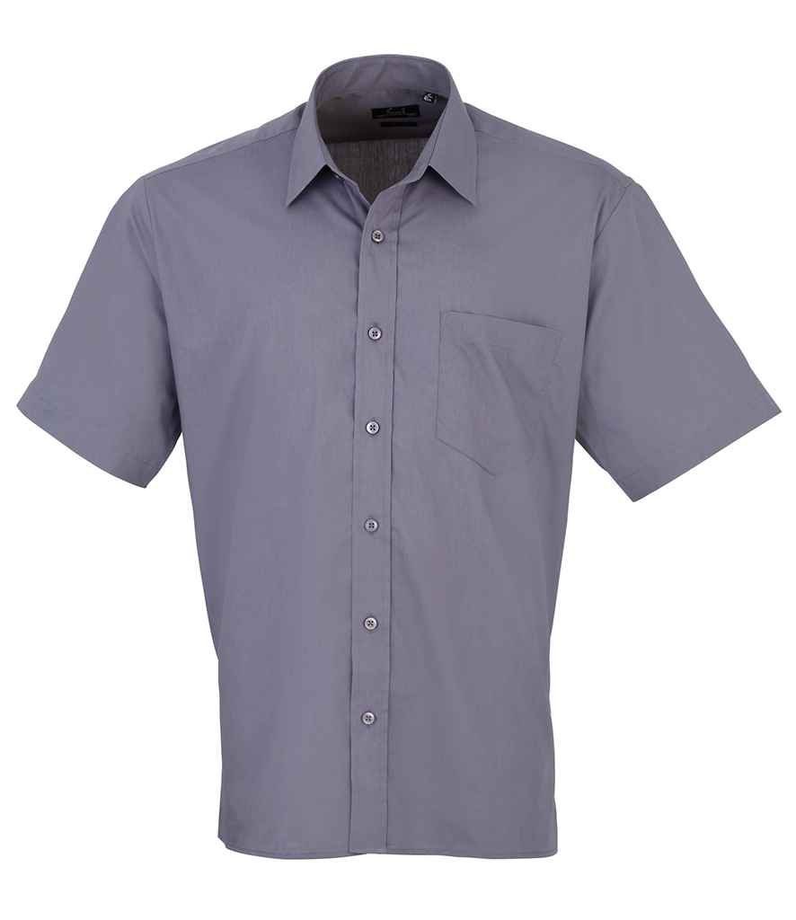 Premier Short Sleeve Poplin Shirt Steel