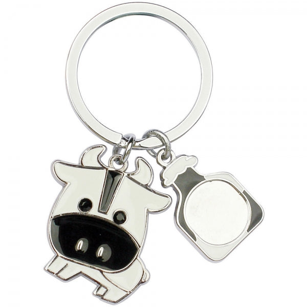Stamped Hard Enamel Keyring (40mm)
