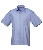 Premier Short Sleeve Poplin Shirt Mid Blue