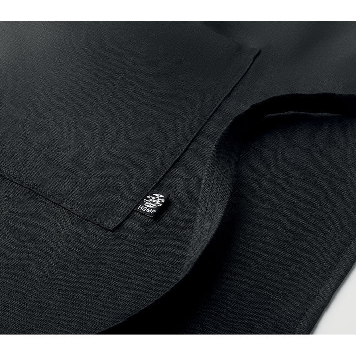 Hemp adjustable apron 200 gr/m² Black