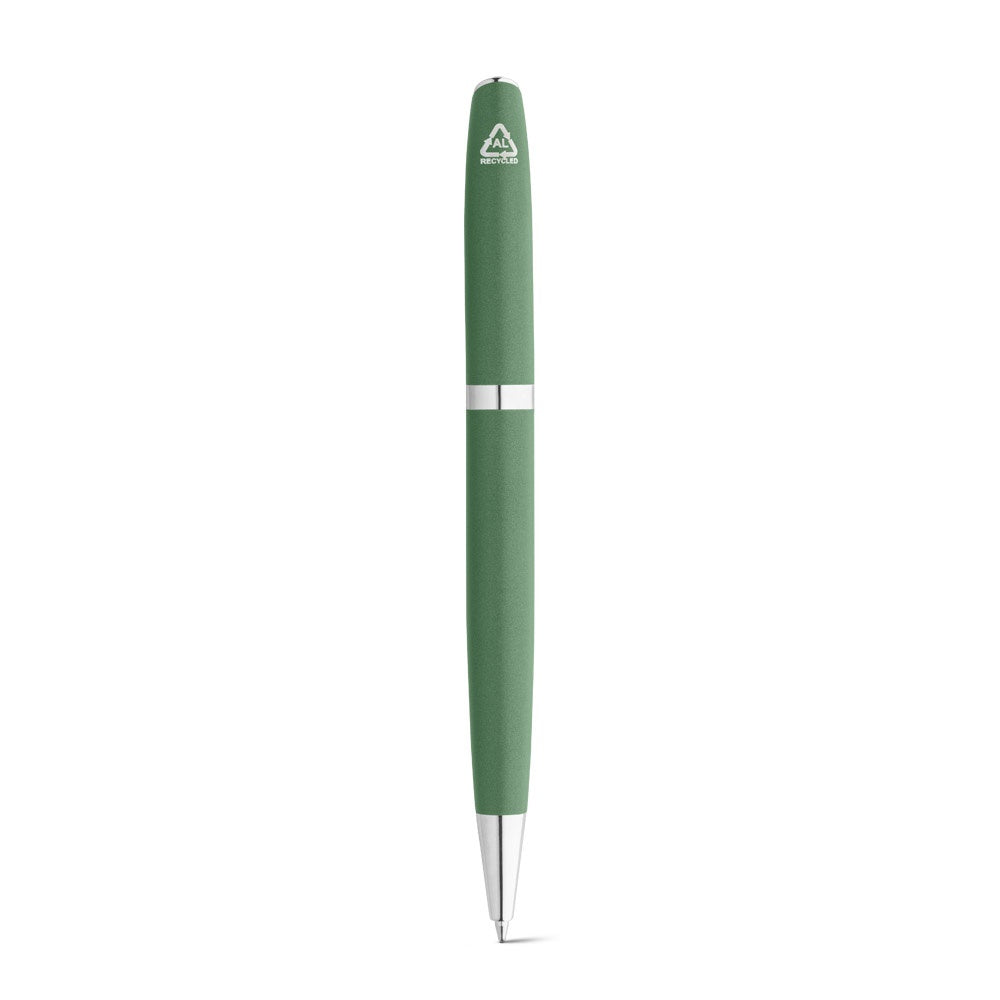 RE-LANDO-SET. Roller and ball pen set with 100% recycled aluminium body