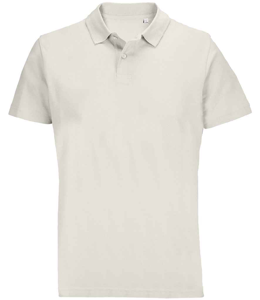 SOL'S Unisex Pulse Twin Piqué Polo Shirt Off White