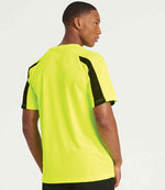 AWDis Cool Contrast Wicking T-Shirt Electric Yellow/Jet Black