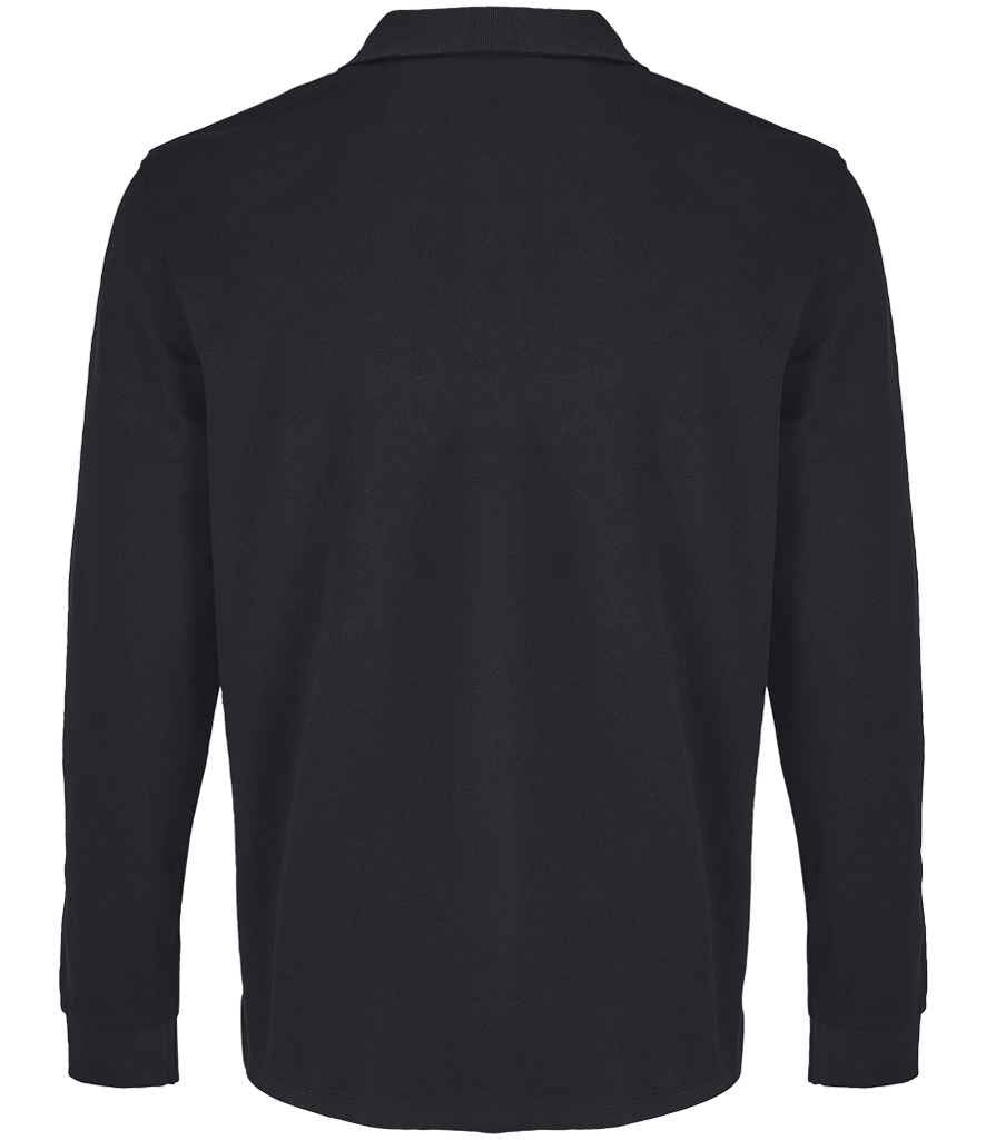 SOL'S Unisex Pacific Long Sleeve Piqué Polo Shirt Black