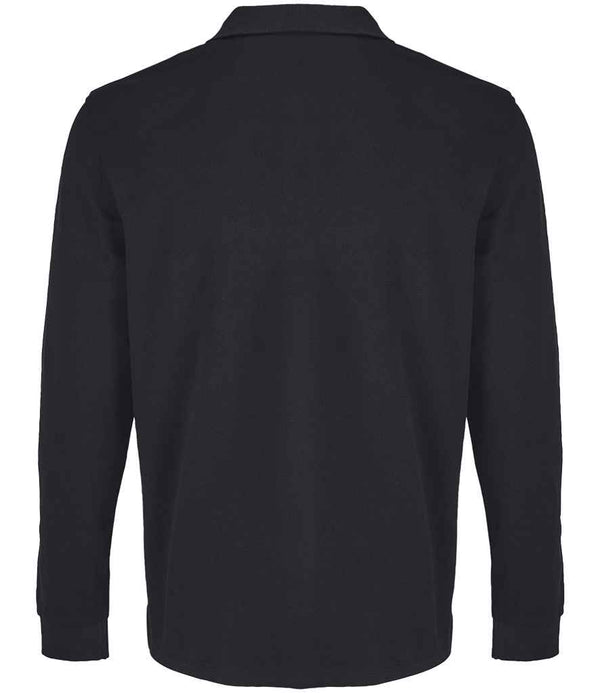 SOL'S Unisex Pacific Long Sleeve Piqué Polo Shirt Black