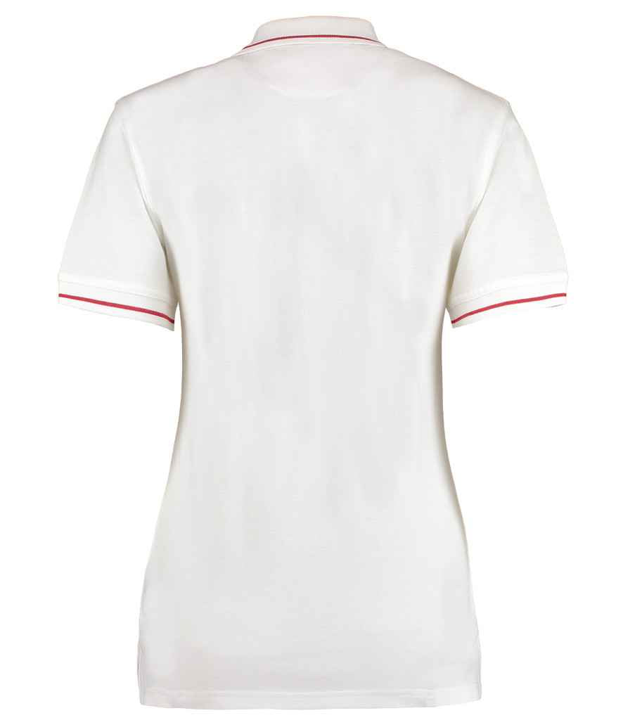 Kustom Kit Ladies St Mellion Tipped Cotton Piqué Polo Shirt White/Red