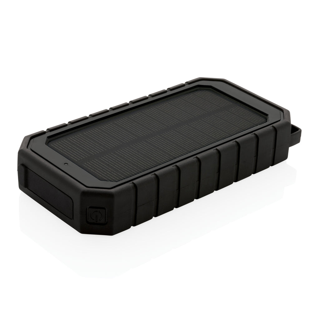 Branded RCS recycled plastic Solar powerbank with 10W Wireless