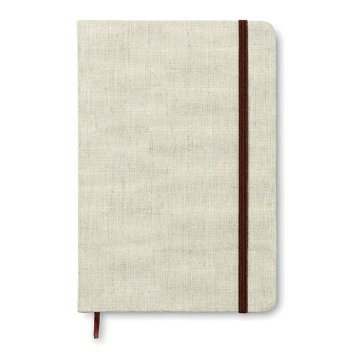 Branded A5 canvas notebook