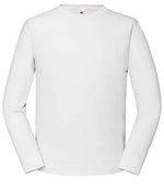 Fruit Loom Iconic 195 Long Sleeve T-Shirt White