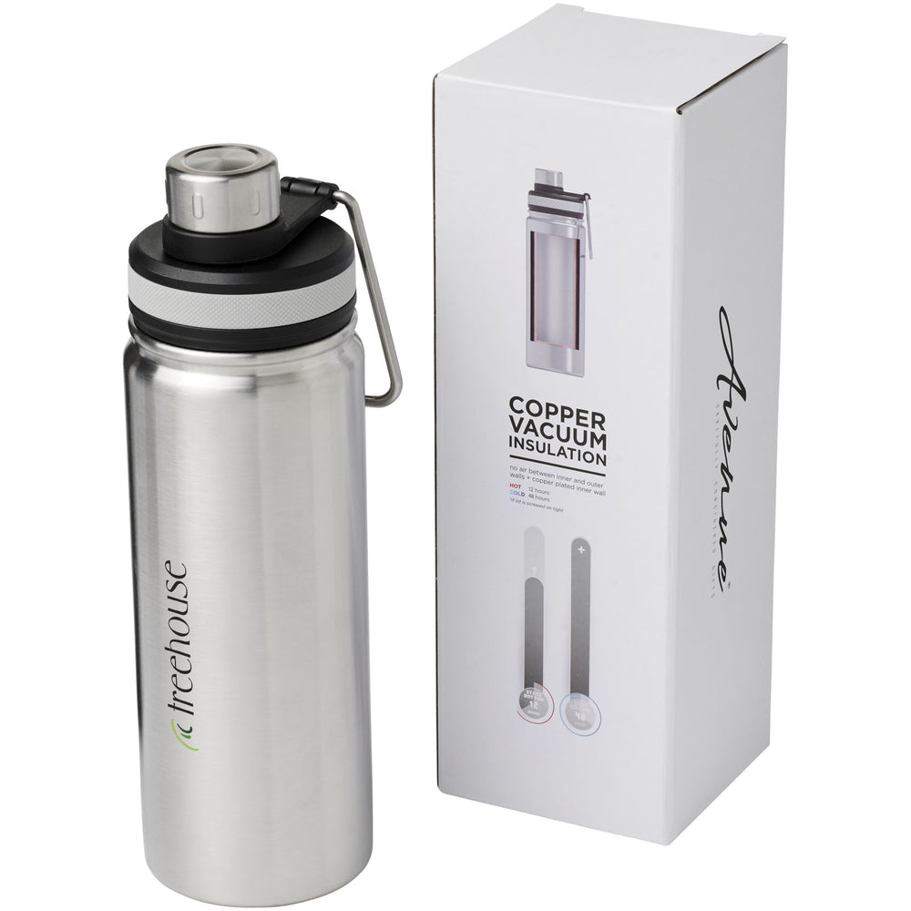 Branded Gessi 590 ml copper vacuum insulated sport bottle