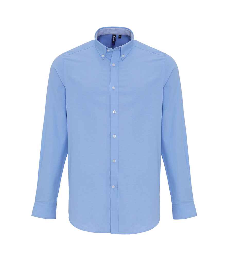 Premier Long Sleeve Striped Oxford Shirt Oxford Blue