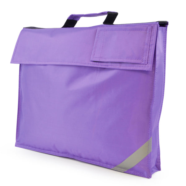 420d polyester school book bag with name card + reflective corner strip