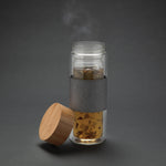 Branded Impact double wall borosilicate glass bottle