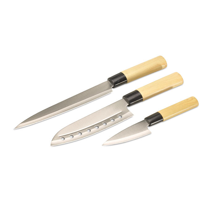 Branded Japanese style knife set