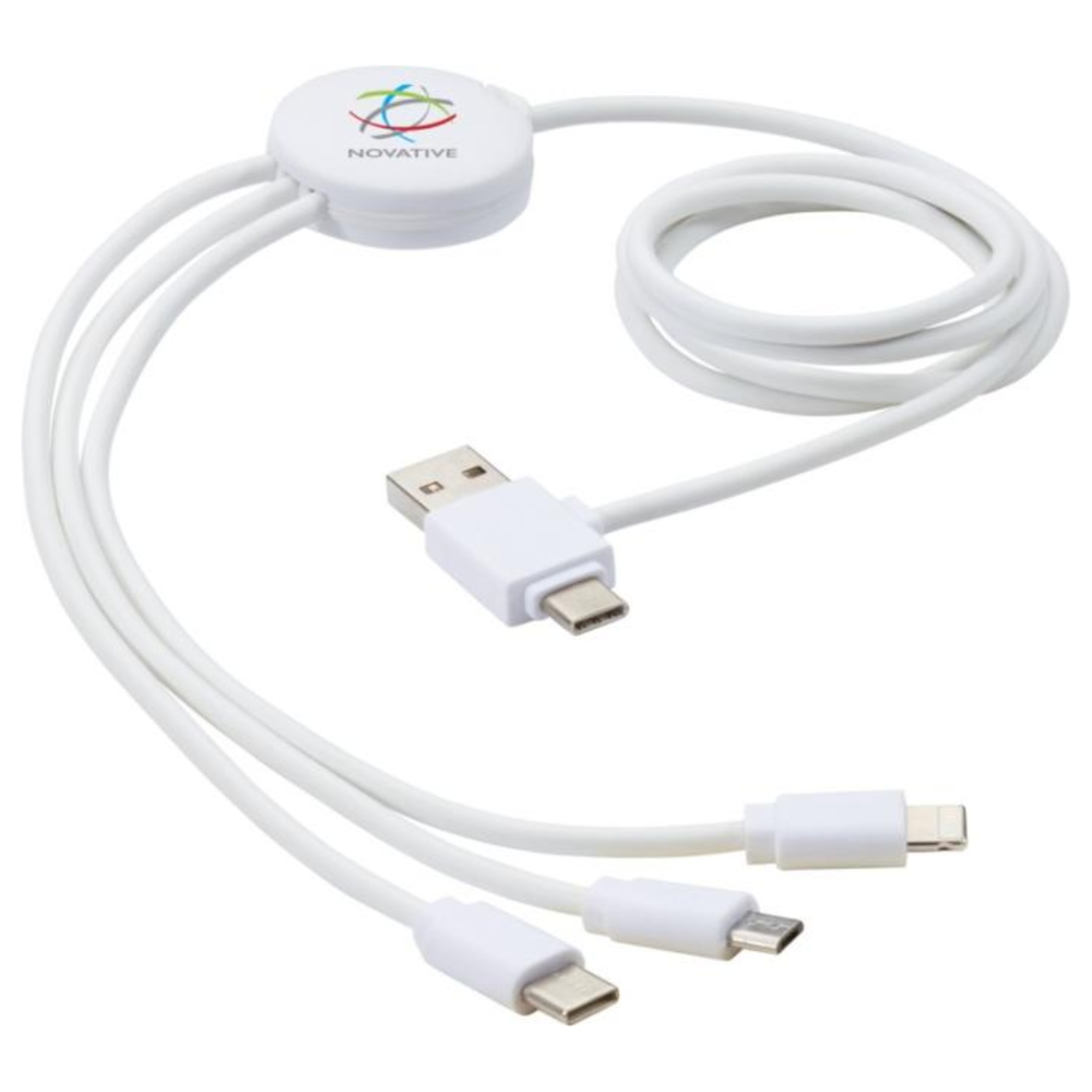 Branded Pure 5-in-1 charging cable with antibacterial additive