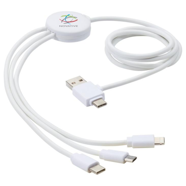 Branded Pure 5-in-1 charging cable with antibacterial additive