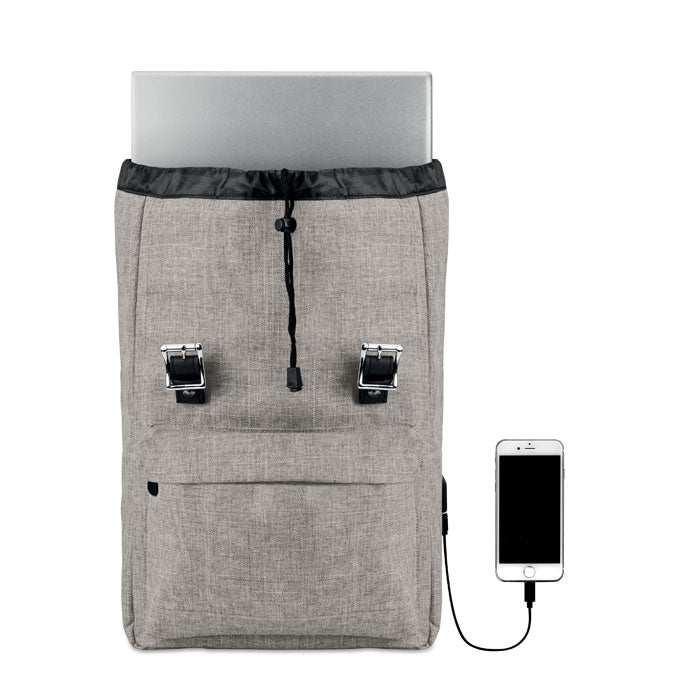 Branded Backpack in 600D polyester