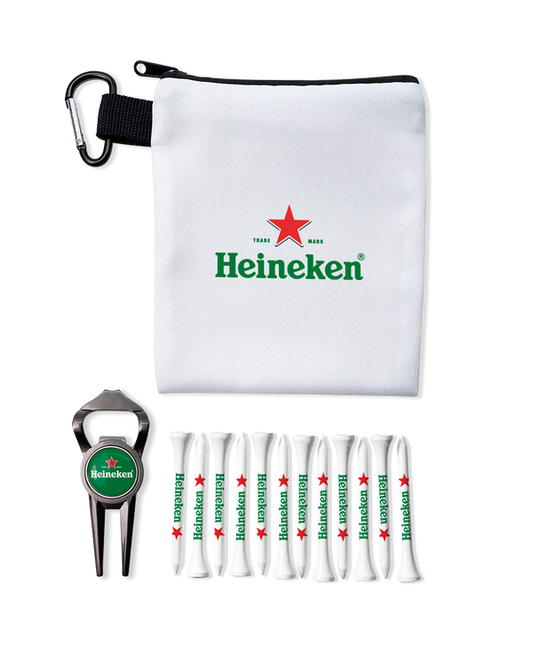 Geo Bottle Opener Polyester Zipped Golf Bag Set