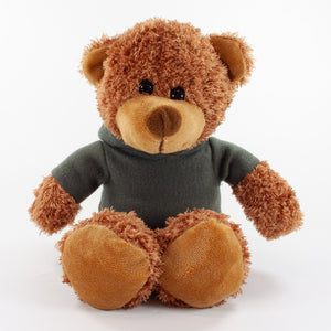 Coloured Hoodie Bear 30cm Barney Bear, Chocolate