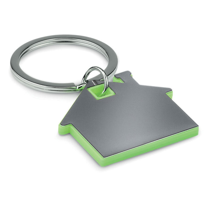 Branded House shape plastic key ring