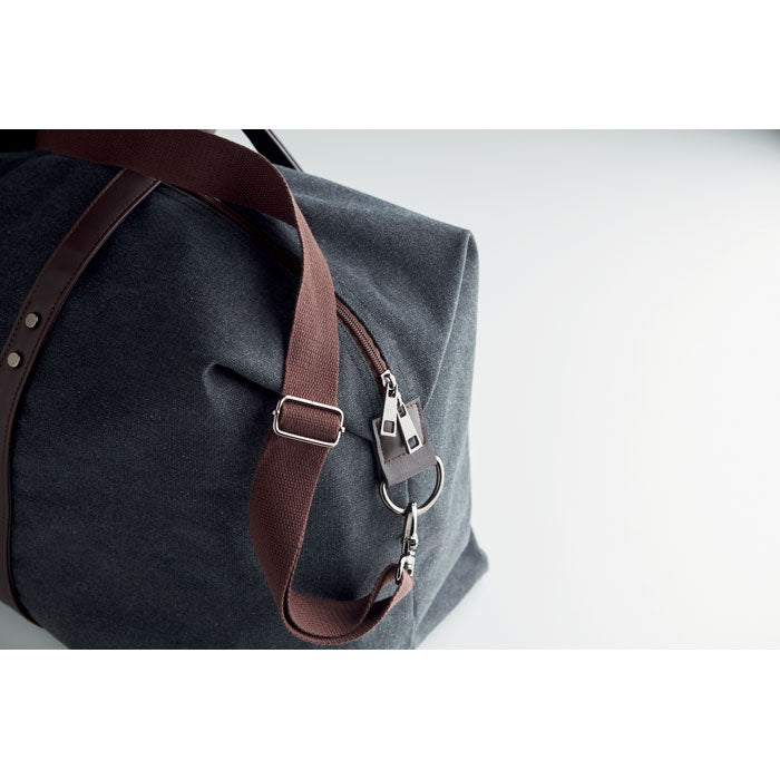 Branded Weekend bag in canvas 450gr/m²