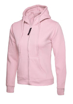 Branded Ladies Classic Full Zip Hooded Sweatshirt