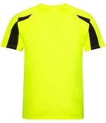 AWDis Cool Contrast Wicking T-Shirt Electric Yellow/Jet Black