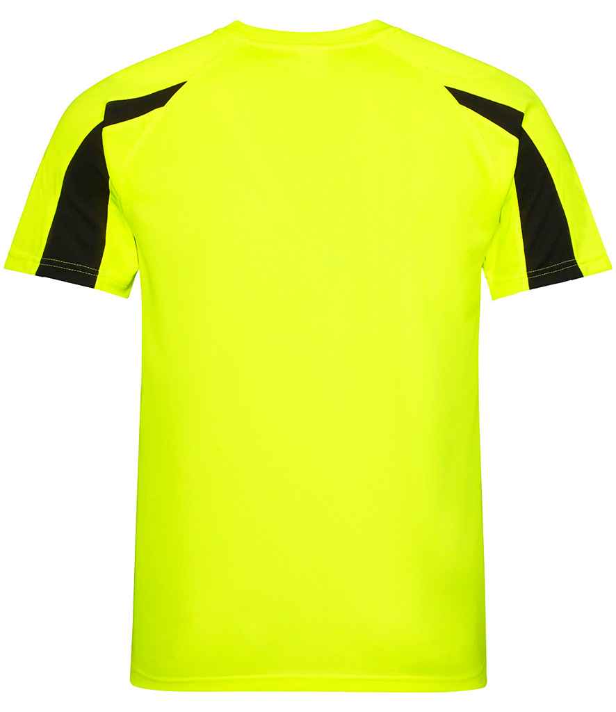 AWDis Cool Contrast Wicking T-Shirt Electric Yellow/Jet Black