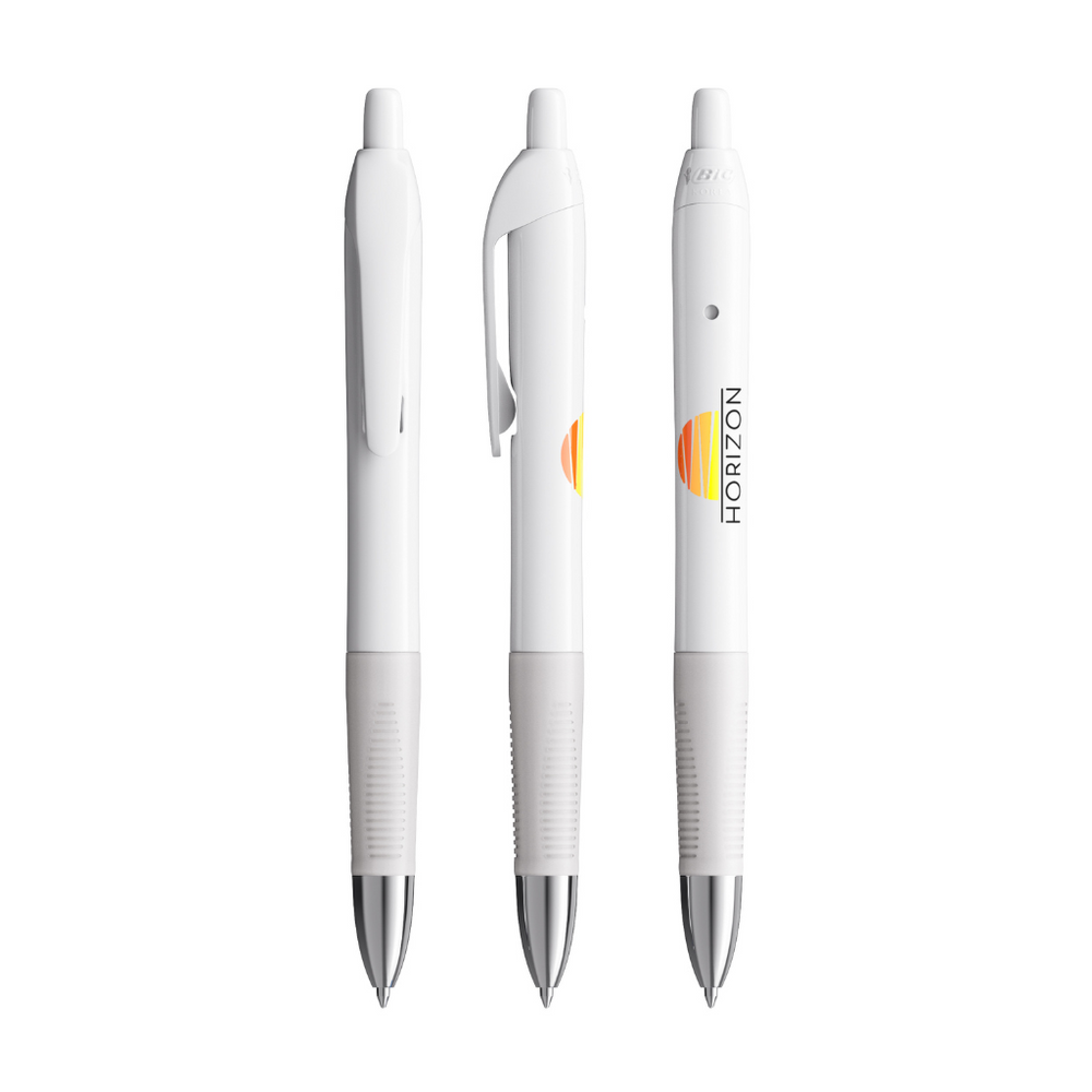 BIC® Intensity® Gel Clic White with Blue Ink