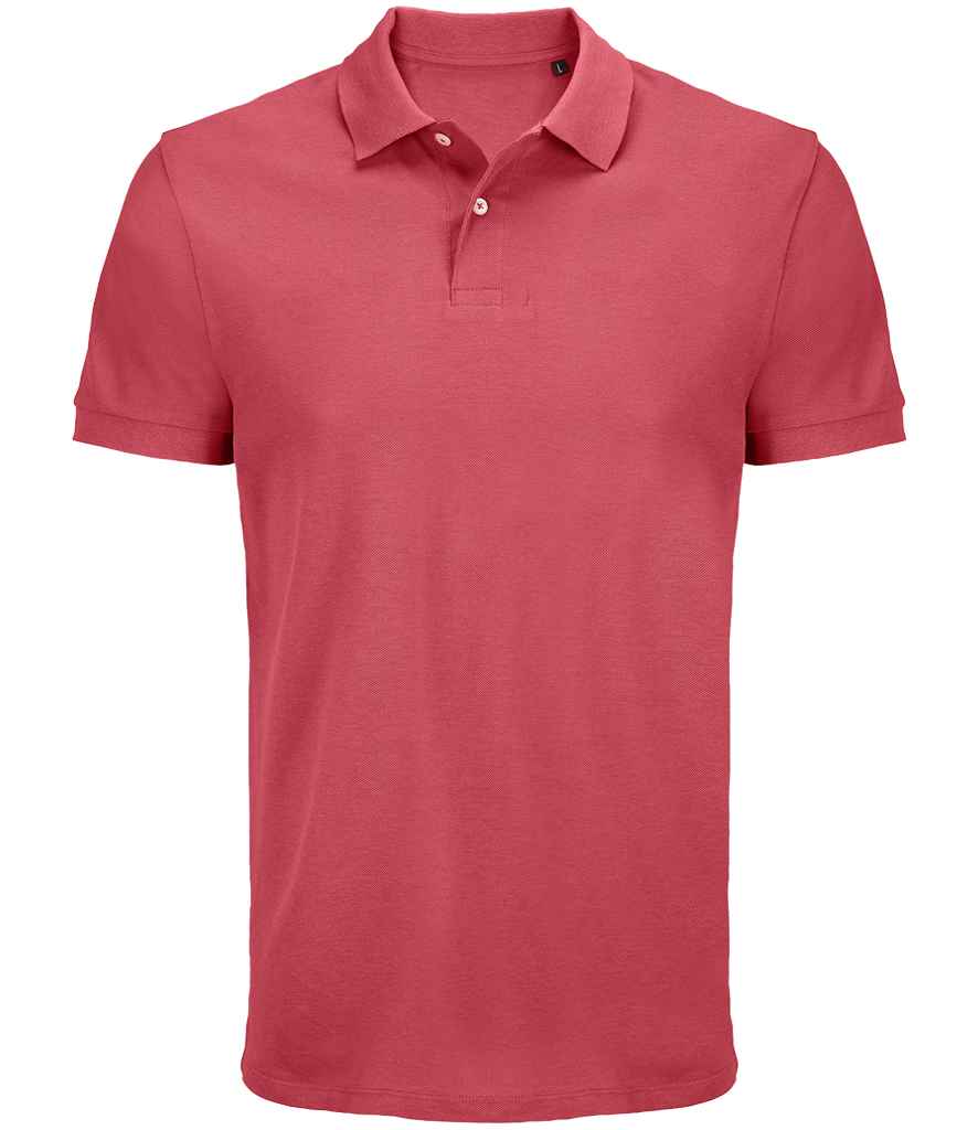 SOL'S Unisex Pacific Twin Piqué Polo Shirt Folk Pink