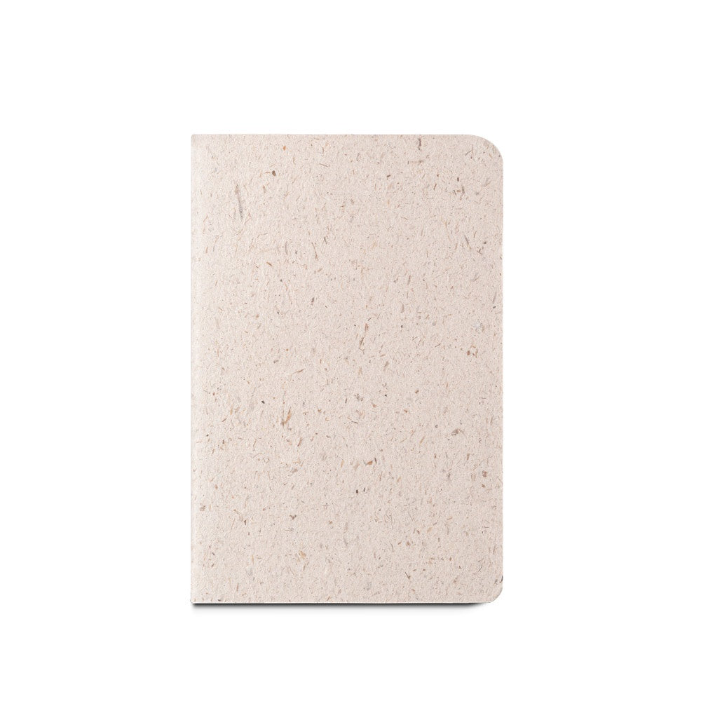 ORGANIC SOFT. A6 notebook with flexible cover made from organic elephant matter (95%)