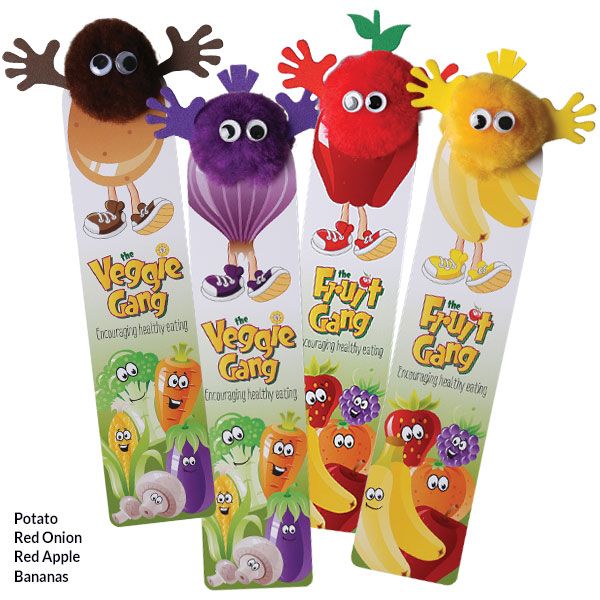 Healthy Logobug Characters on a Bookmark!