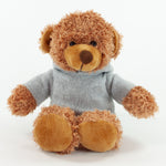 Coloured Hoodie Bear 20cm Barney Bear, Chestnut