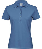Tee Jays Ladies Luxury Stretch Polo Shirt Ocean Blue