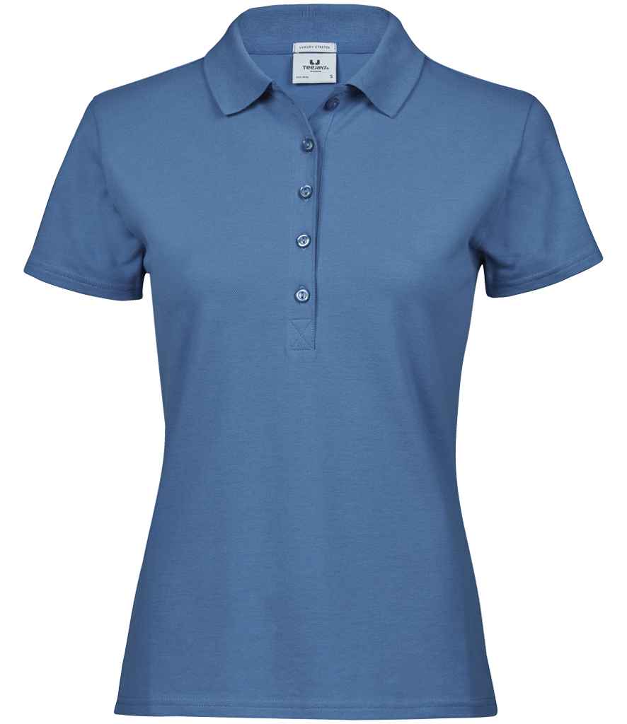 Tee Jays Ladies Luxury Stretch Polo Shirt Ocean Blue