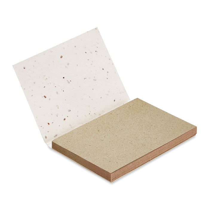 Branded Grass/seed paper memo pad