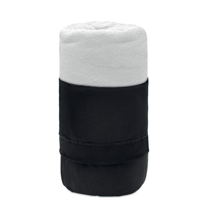 Branded RPET fleece travel blanket