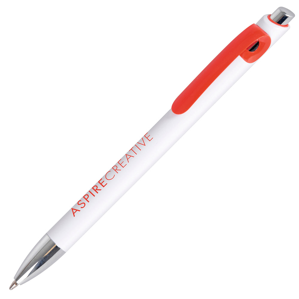 Branded DIME ball pen WHITE with trim