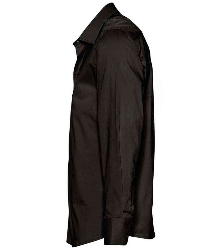 SOL'S Brighton Long Sleeve Fitted Shirt Black