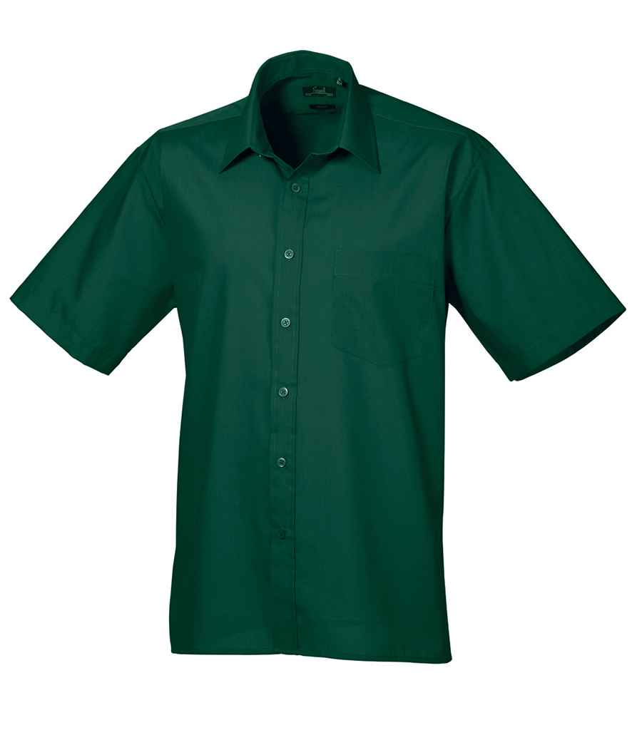 Premier Short Sleeve Poplin Shirt Bottle Green