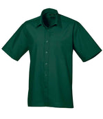 Premier Short Sleeve Poplin Shirt Bottle Green