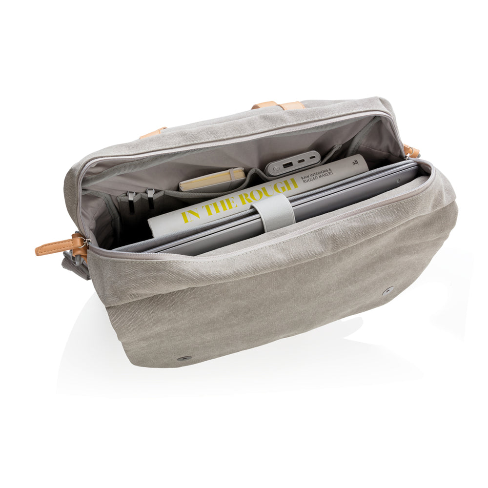 Branded Canvas laptop bag PVC free