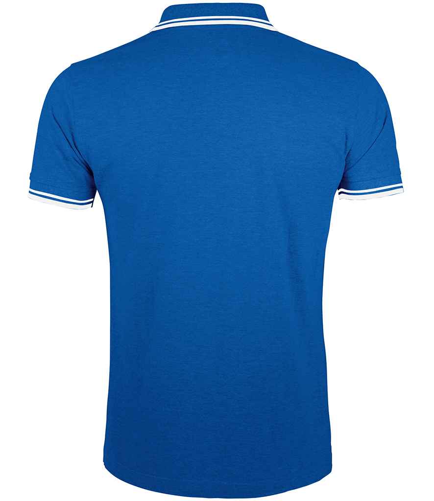 SOL'S Pasadena Tipped Cotton Piqué Polo Shirt Royal Blue/White
