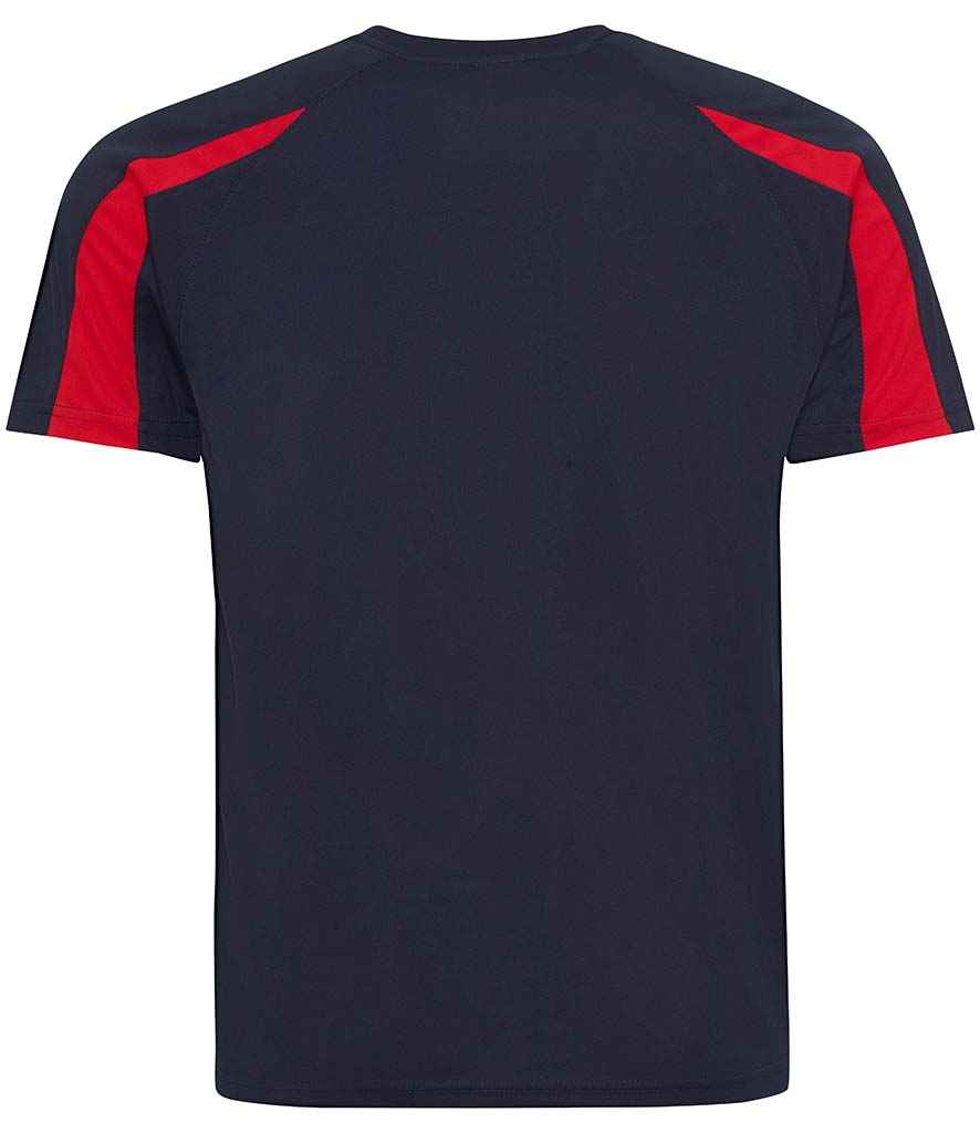AWDis Cool Contrast Wicking T-Shirt French Navy/Fire Red