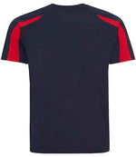 AWDis Cool Contrast Wicking T-Shirt French Navy/Fire Red