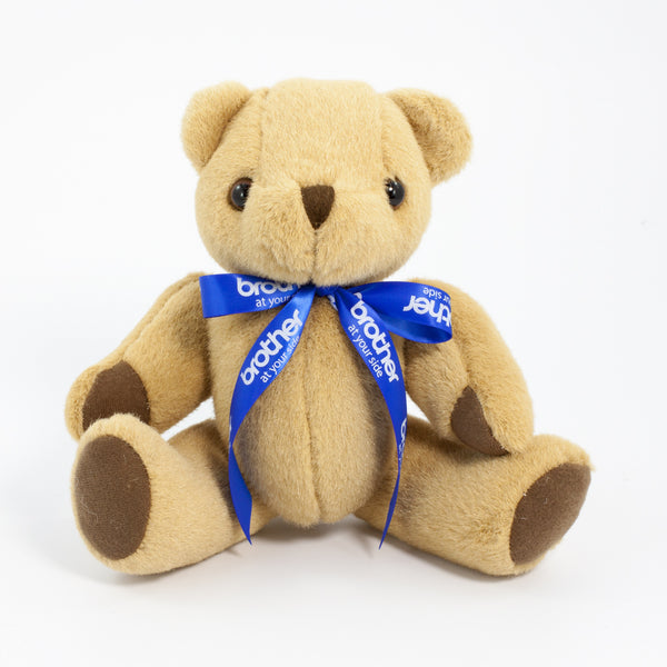 Bow Bear II 25cm Honey Jointed Bear