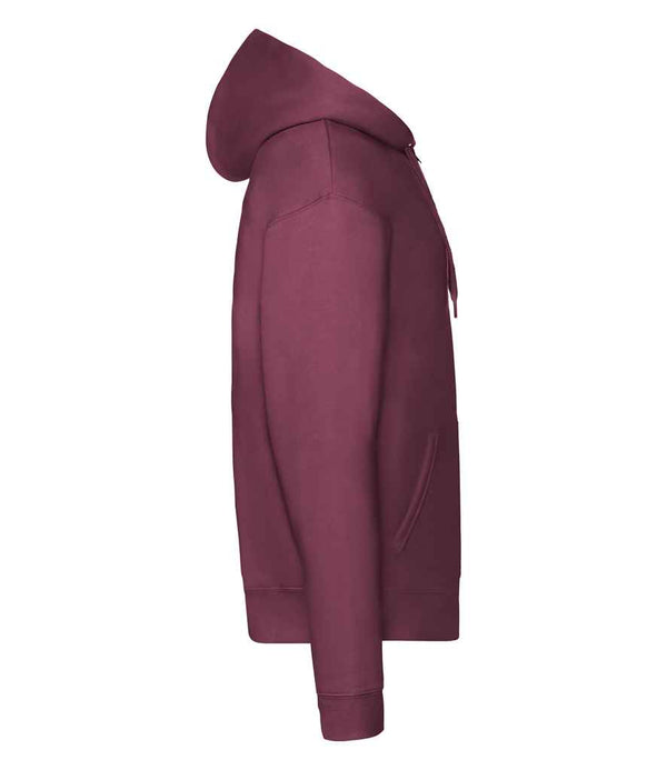 Fruit of the Loom Premium Zip Hooded Sweatshirt Burgundy