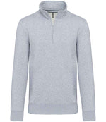 Kariban Zip Neck Sweatshirt Oxford Grey
